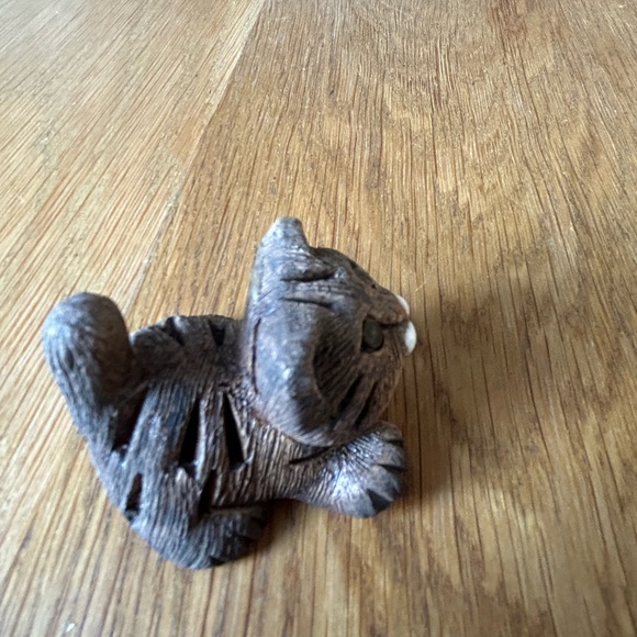 Artesania Rinconada Art Pottery Cat Figurine 2 x 2 in Signed - Picture 7 of 9